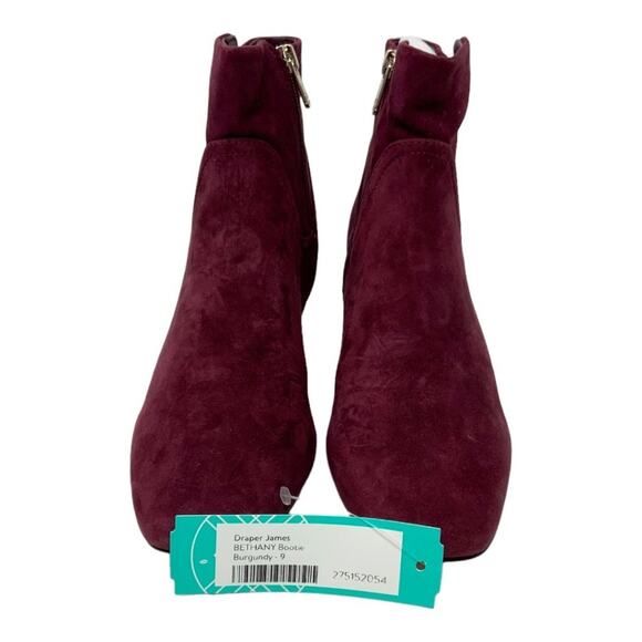 Draper James Bethany Suede Cylinder Heel Bootie Burgundy Size 9 NWT $175 MSRP - Picture 4 of 9